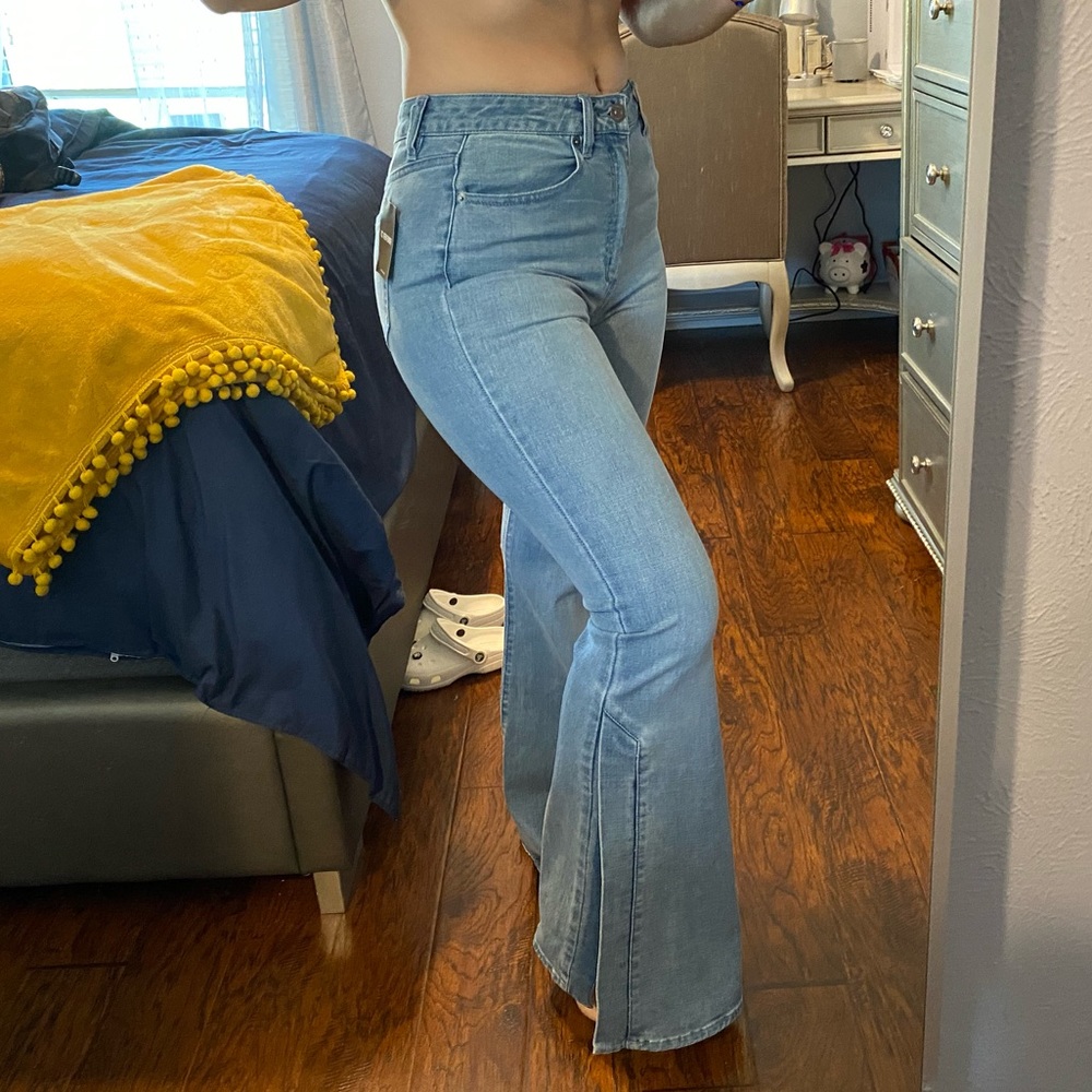 Bellbottom Light Blue Jeans